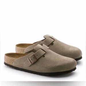 Birkenstock Taupe Boston Clogs